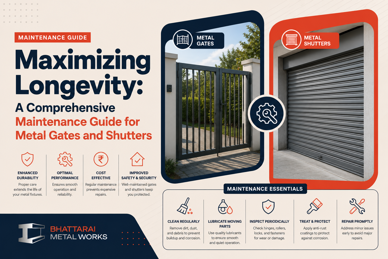 Maximizing Longevity: A Comprehensive Maintenance Guide for Metal Gates and Shutters